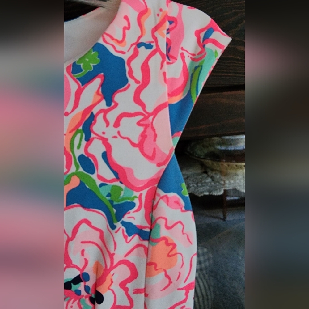 Lilly Pulitzer Pink and Blue Floral Mini Dress - Picture 3 of 6